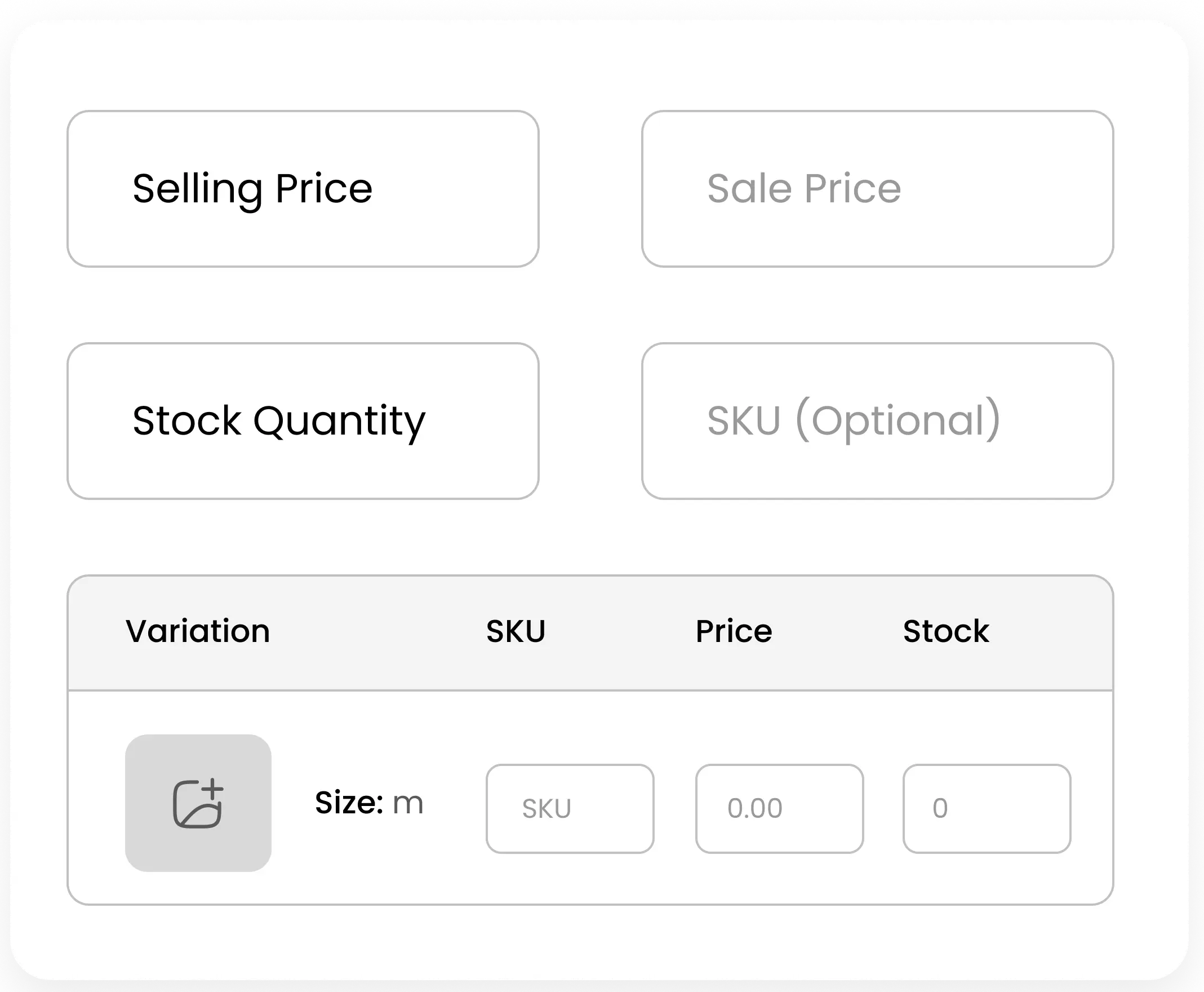 Karrybiz app add product page